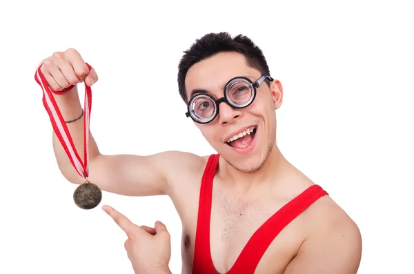 Luchador con ganadores medalla de oro —  Fotos de Stock