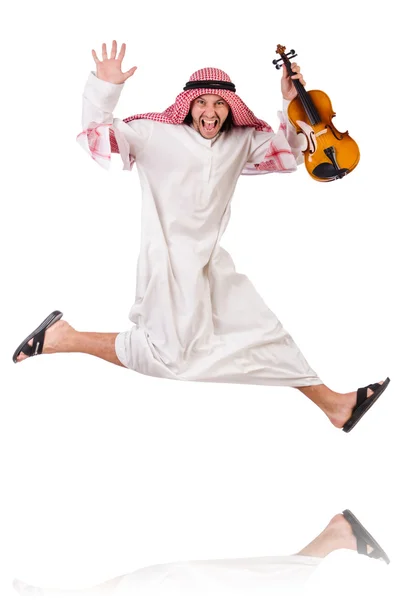 Араб играет на гитаре — стоковое фото
