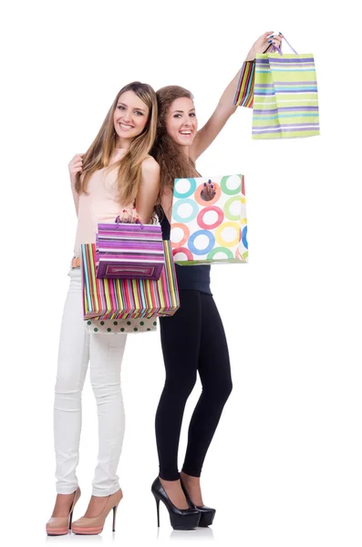 Best friends after shopping — Stock Photo, Image