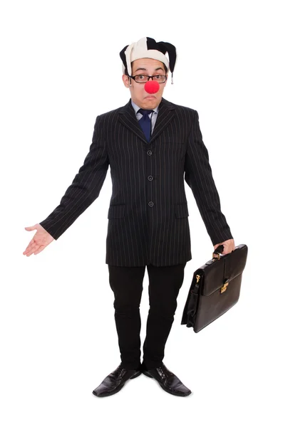 Clown-Geschäftsmann — Stockfoto