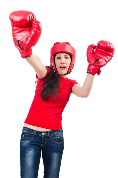 Boxeadora mujer — Foto de Stock