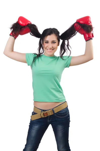 Woman boxer — Stock Photo, Image