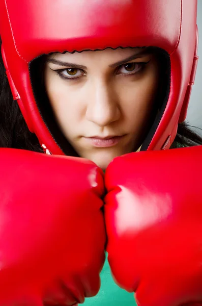 Boxeadora mujer — Foto de Stock