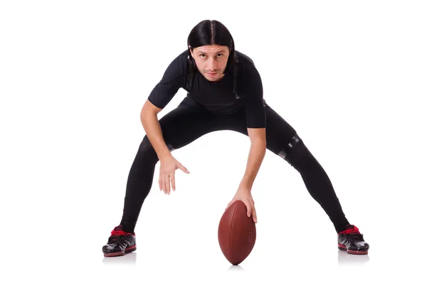 Man training with american football — Stock Photo, Image