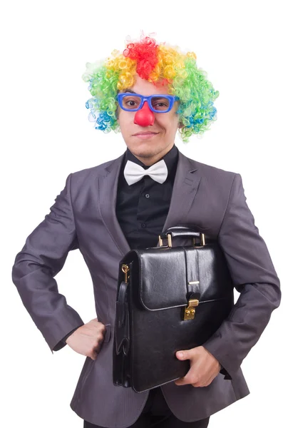 Клоун-бизнесмен — стоковое фото