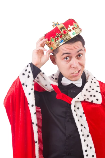 Businessman with crown — Stock Photo, Image