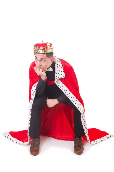 Businessman with crown — Stock Photo, Image