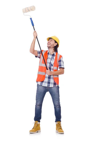 Painter with roller — Stock Photo, Image