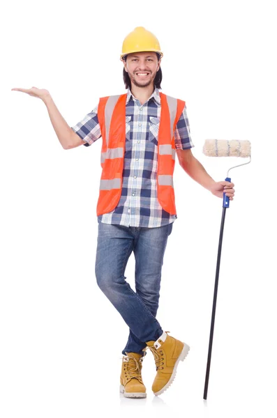 Painter with roller — Stock Photo, Image