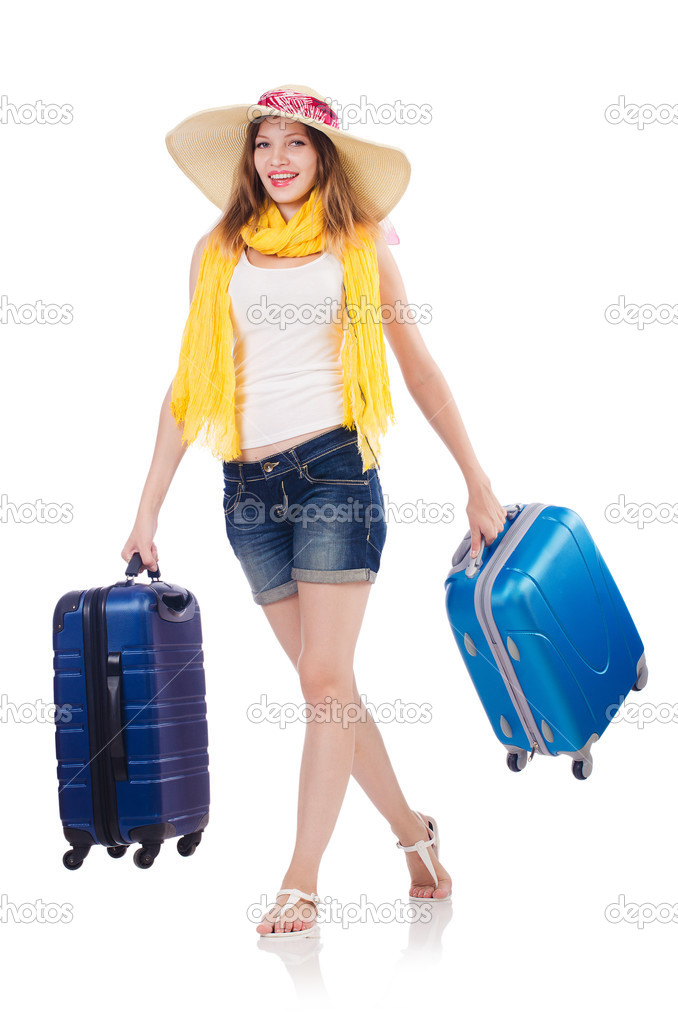 Woman going to summer vacation