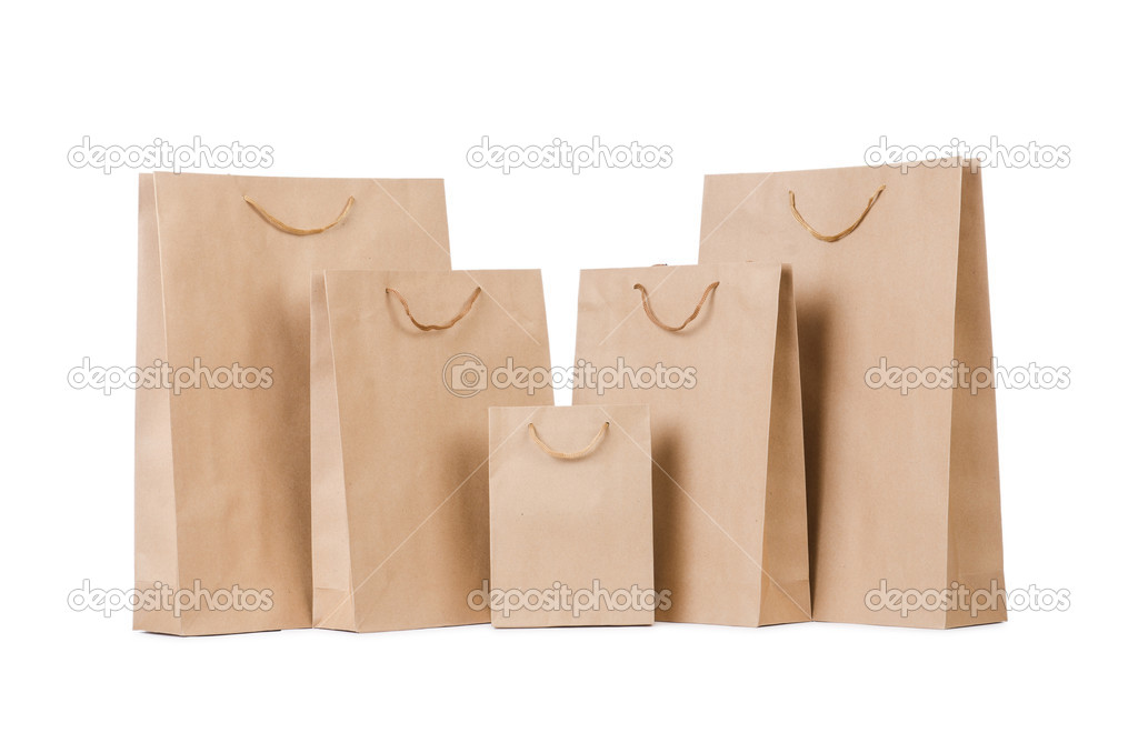Five shopping bags