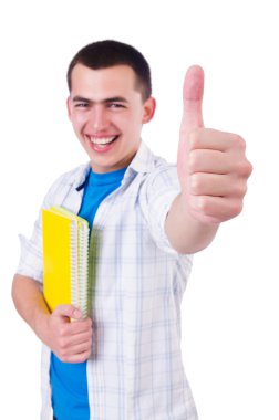 kitap ile genç bir öğrenci