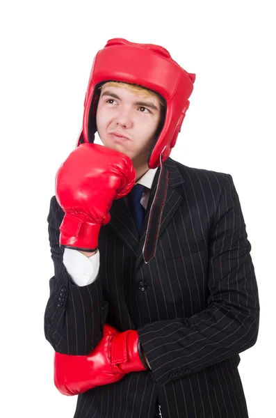 Funny boxer businessman — Stock Photo, Image