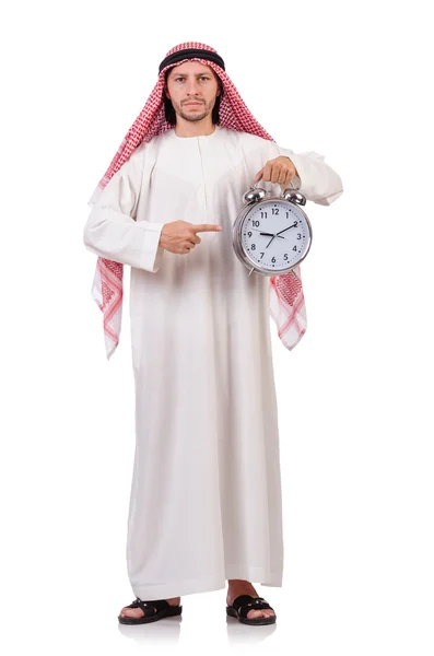 L'homme arabe dans le temps concept — Photo