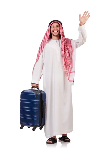 Arabiska mannen med bagage — Stockfoto