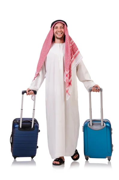 Homme arabe avec des bagages — Photo