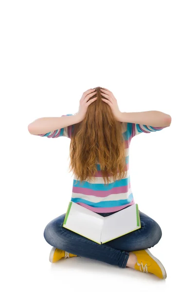 Junge Studentin mit Büchern — Stockfoto