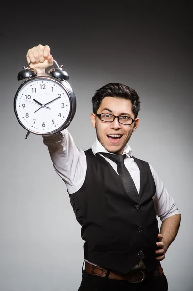 Businessman with clock in time concept — Stock Photo, Image