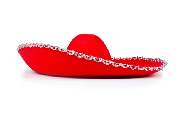 Chapéu sombrero mexicano vermelho — Fotografia de Stock