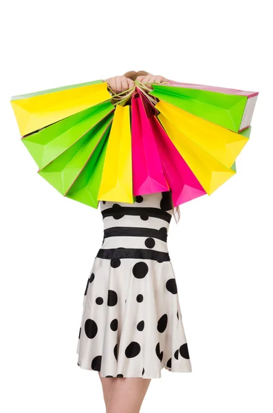 Woman with shopping bags — Stock Photo, Image