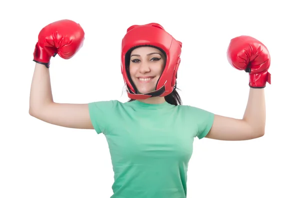 Женщина-боксер — стоковое фото