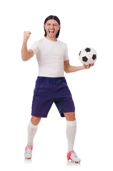 Młody piłka nożna piłkarz — Zdjęcie stockowe