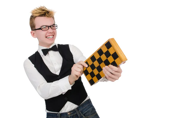 Смешной шахматист — стоковое фото