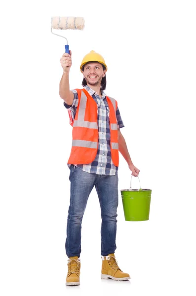 Painter with roller — Stock Photo, Image