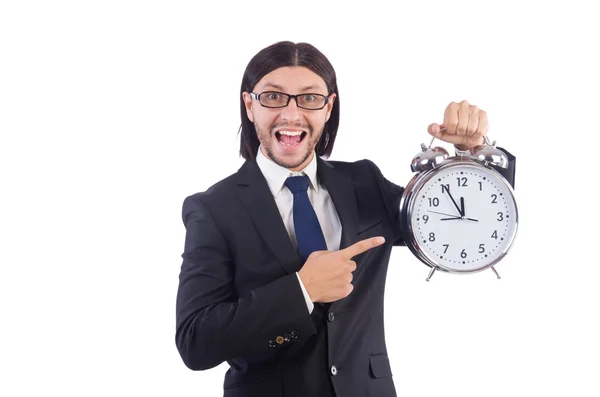 Affärsman med klocka — Stockfoto
