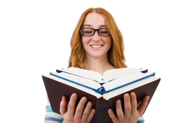 Mladý student s knihami — Stock fotografie