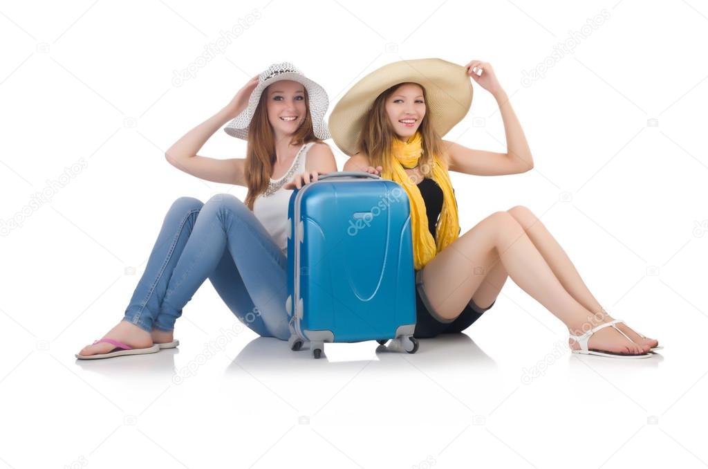 Women going to summer vacation