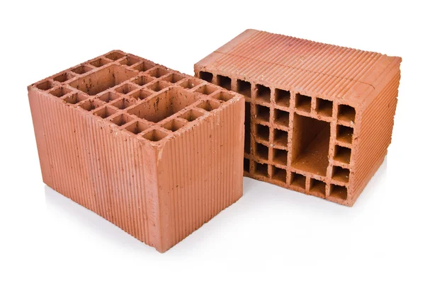 Stack of clay bricks — Stock Photo, Image