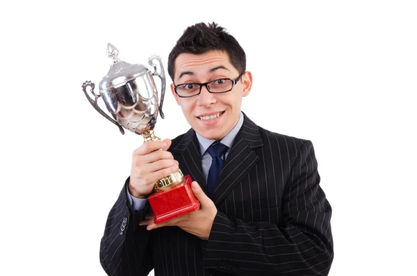 Funny guy receiving award — Stock Photo, Image