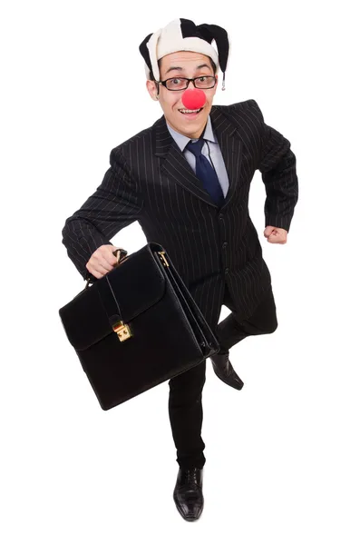 Clown affärsman — Stockfoto