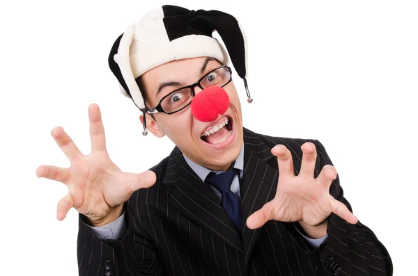 Clown uomo d'affari — Foto Stock