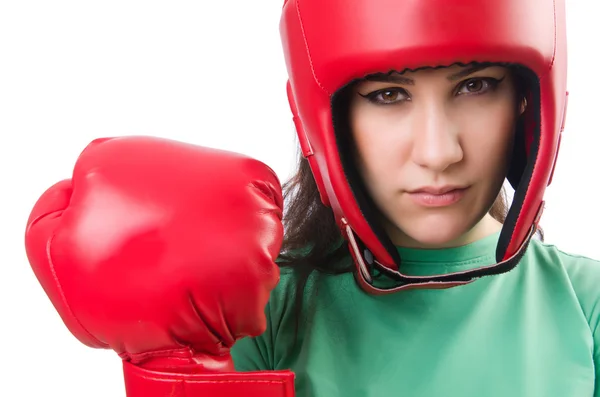 Boxeadora mujer — Foto de Stock