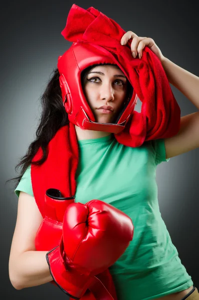 Boxeadora mujer — Foto de Stock