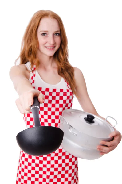 Młoda kobieta kucharz — Zdjęcie stockowe