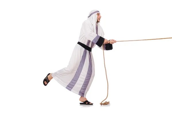 Emiraty człowieka w koncepcji przeciąganie liny — Zdjęcie stockowe