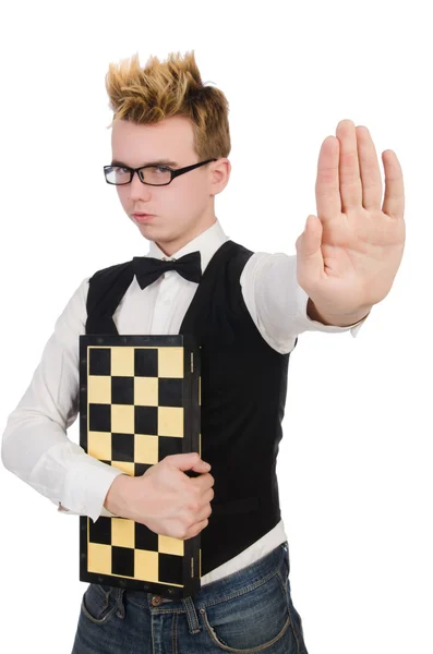 Funny chess player — Stock Photo, Image