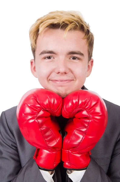 Komik boksör işadamı — Stok fotoğraf