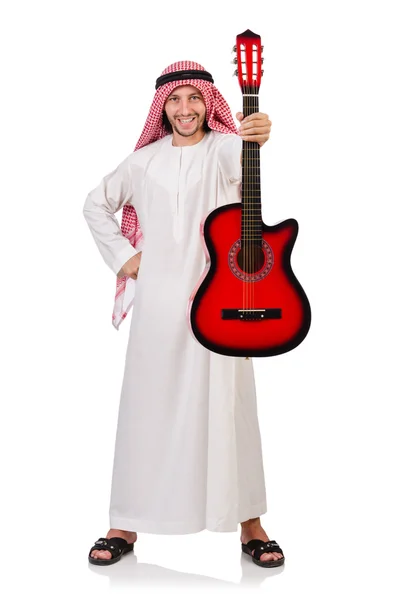 Arabiska man spela gitarr — Stockfoto