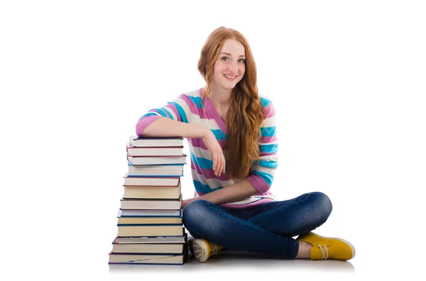 Joven estudiante con libros —  Fotos de Stock