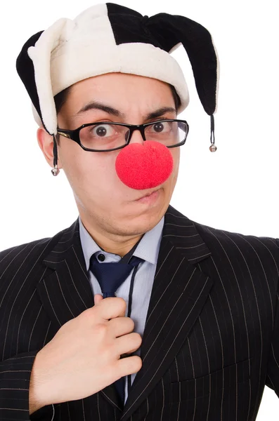 Clown affärsman — Stockfoto