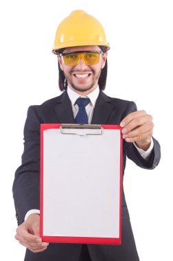 işadamı-builder ile cilt üzerinde beyaz izole