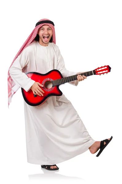 Arabiska man spela gitarr — Stockfoto