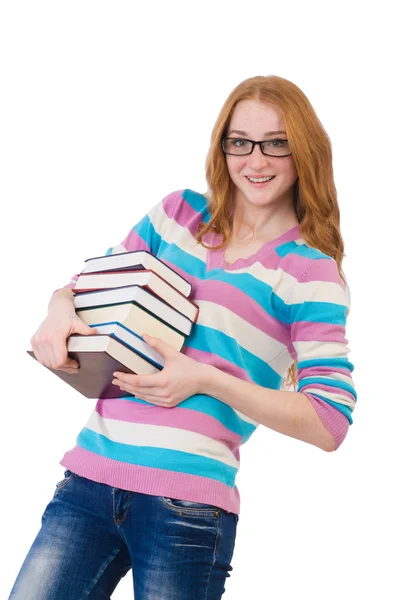 Junge Studentin mit Büchern — Stockfoto