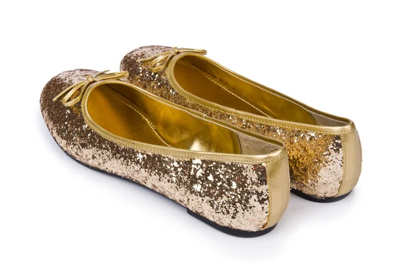 Gouden ballet schoenen — Stockfoto