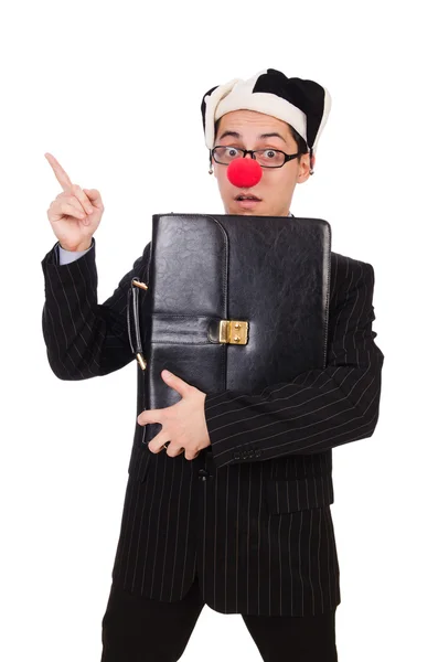 Клоун-бизнесмен — стоковое фото