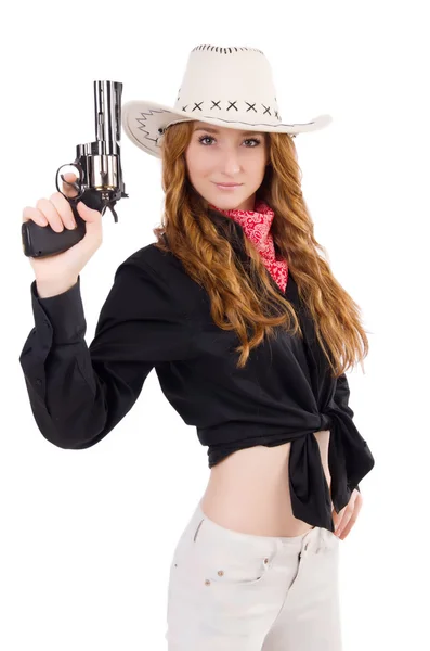 Ung cowgirl — Stockfoto